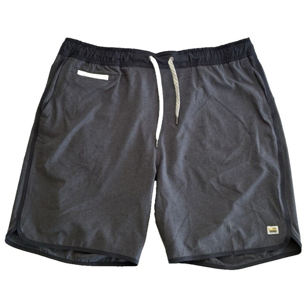 Vuori Shorts Mens Sz XL Hedge Charcoal Banks Drawstring Gym Athletic Unlined 7”